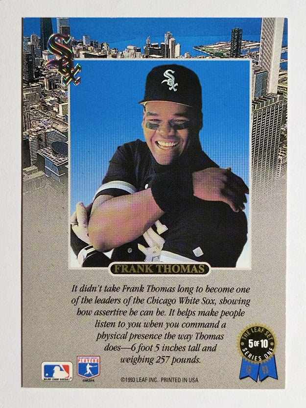 1993 Leaf Thomas #5 Frank Thomas/Assertive