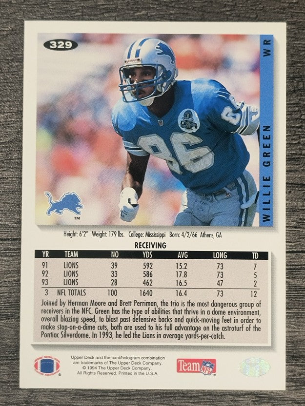 1994 Collector's Choice #329 Willie Green