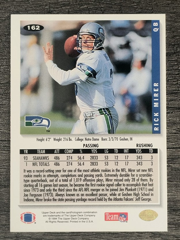 1994 Collector's Choice Silver #162 Rick Mirer