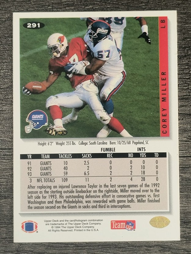 1994 Collector's Choice Silver #291 Corey Miller