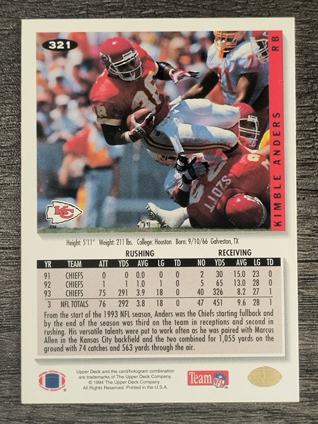 1994 Collector's Choice Silver #321 Kimble Anders