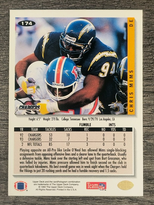 1994 Collector's Choice Silver #174 Chris Mims