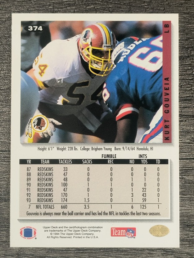 1994 Collector's Choice Silver #374 Kurt Gouveia