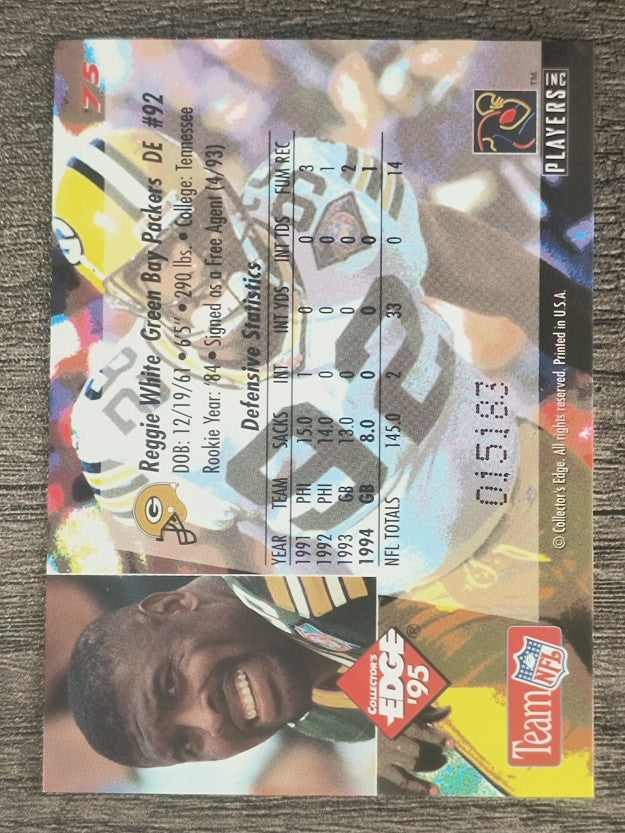 1995 Collector's Edge Black Label #75 Reggie White