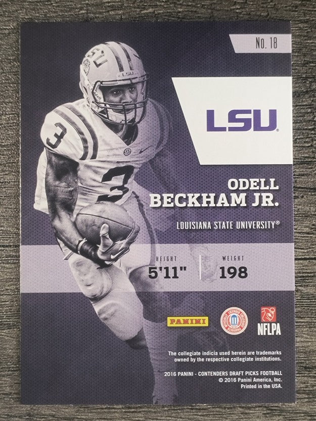 2016 Panini Contenders Draft Picks Class Reunion #18 Odell Beckham Jr.