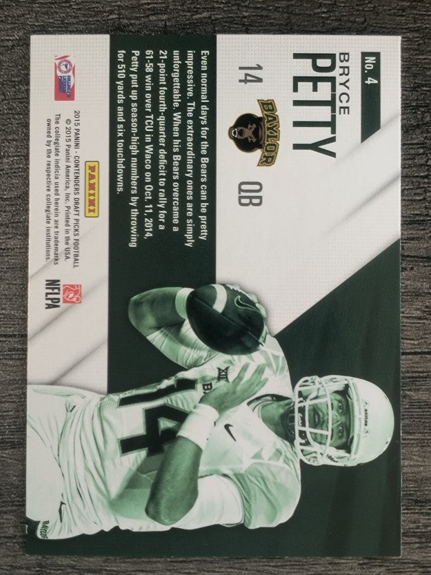 2015 Panini Contenders Draft Picks School Colors #4 Bryce Petty