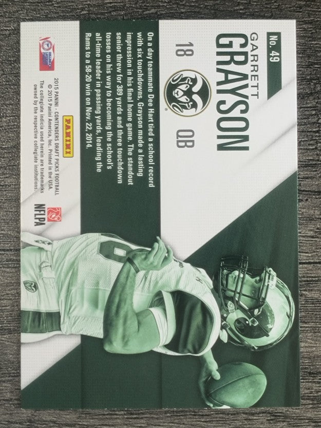 2015 Panini Contenders Draft Picks School Colors #49 Garrett Grayson
