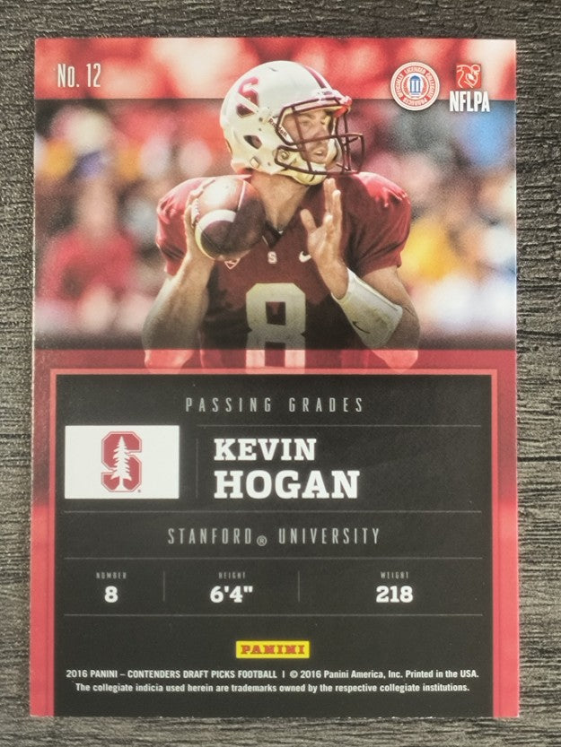 2016 Panini Contenders Draft Picks Passing Grades #12 Kevin Hogan