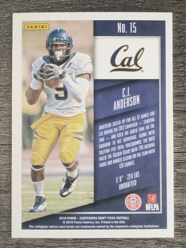 2016 Panini Contenders Draft Picks #15 C.J. Anderson