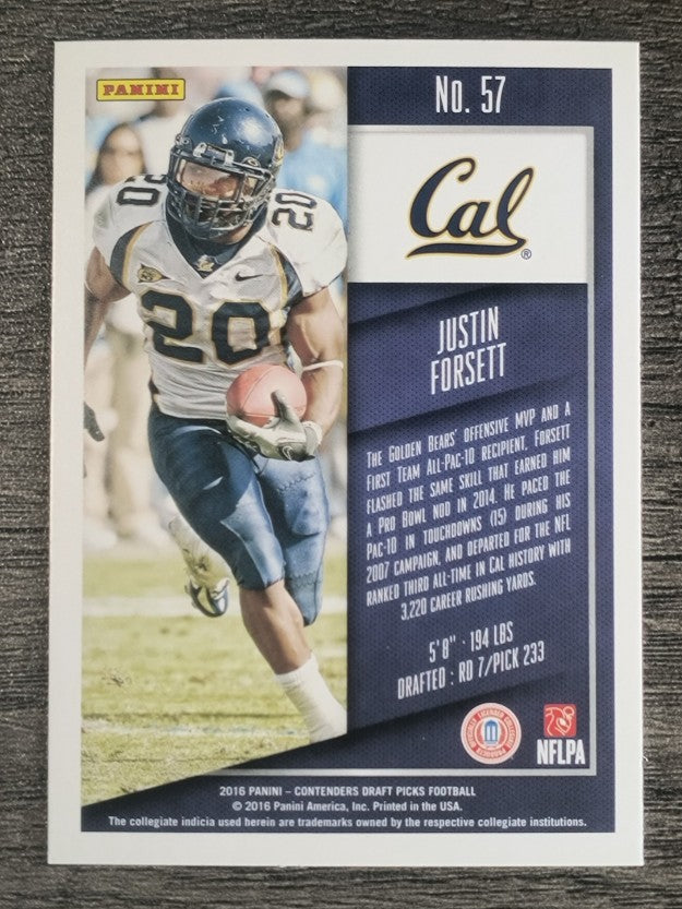 2016 Panini Contenders Draft Picks #57 Justin Forsett
