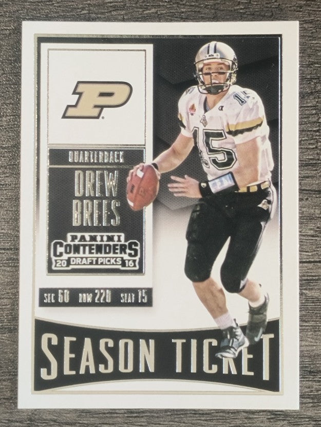 2016 Panini Contenders Draft Picks #34 Drew Brees