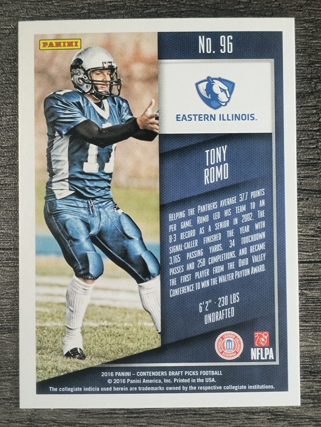 2016 Panini Contenders Draft Picks #96 Tony Romo
