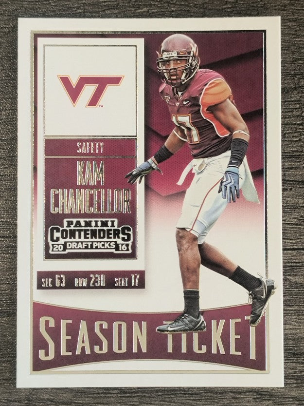 2016 Panini Contenders Draft Picks #59 Kam Chancellor