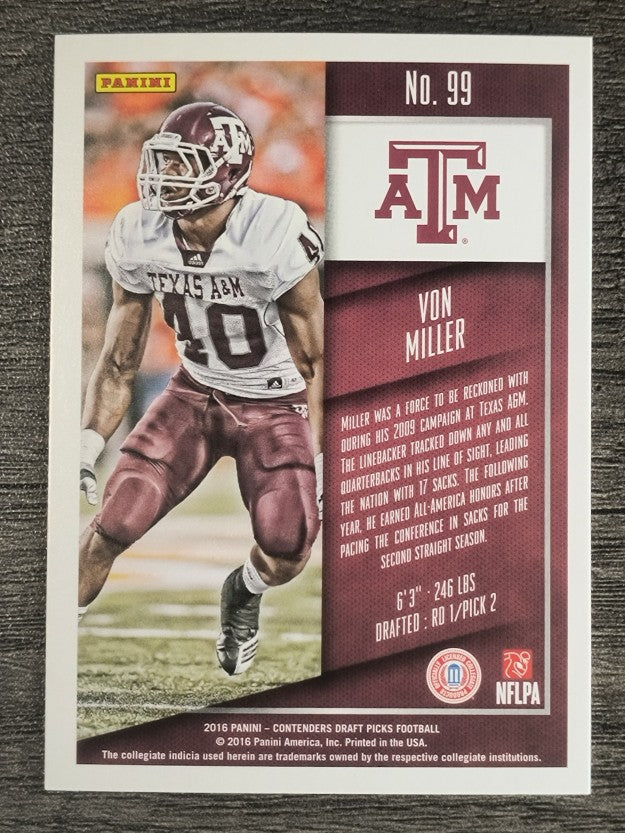 2016 Panini Contenders Draft Picks #99 Von Miller