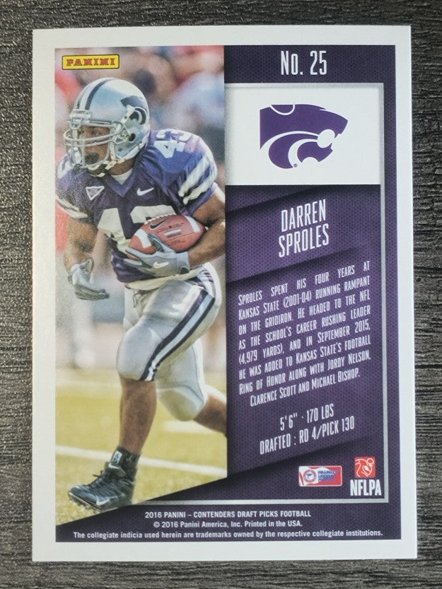 2016 Panini Contenders Draft Picks #25 Darren Sproles