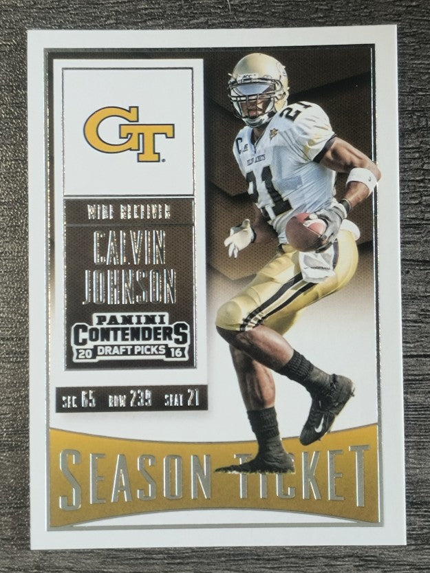 2016 Panini Contenders Draft Picks #16 Calvin Johnson