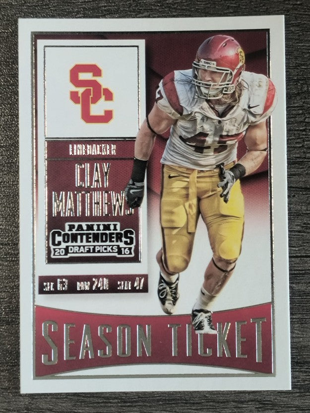 2016 Panini Contenders Draft Picks #23 Clay Matthews