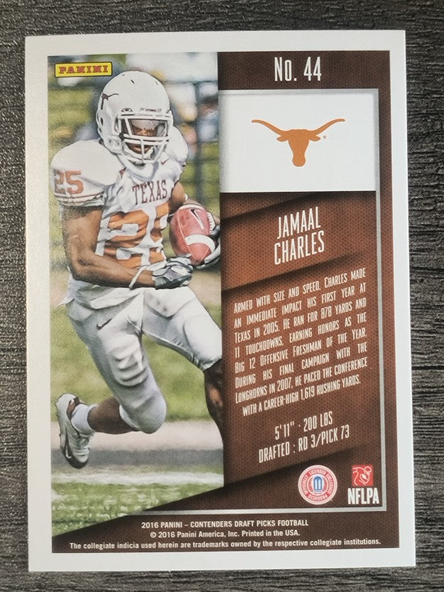 2016 Panini Contenders Draft Picks #44 Jamaal Charles