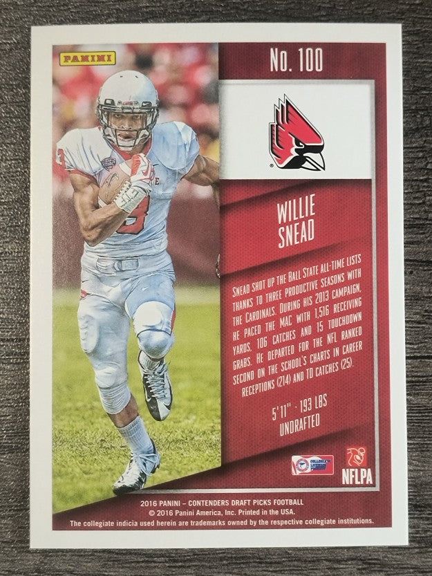 2016 Panini Contenders Draft Picks #100 Willie Snead