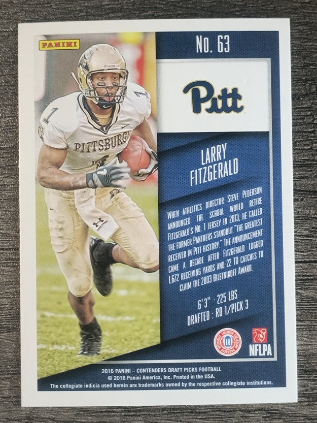 2016 Panini Contenders Draft Picks #63 Larry Fitzgerald