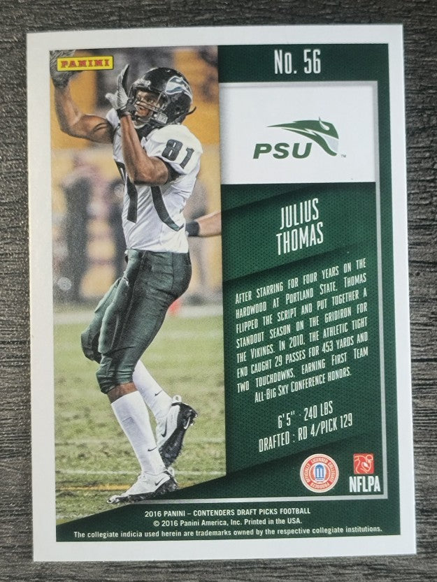 2016 Panini Contenders Draft Picks #56 Julius Thomas