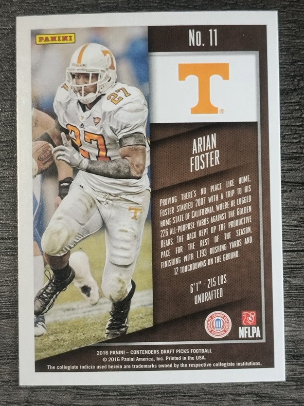 2016 Panini Contenders Draft Picks #11 Arian Foster