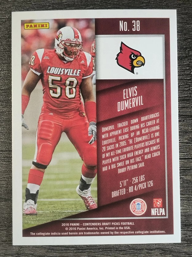 2016 Panini Contenders Draft Picks #38 Elvis Dumervil