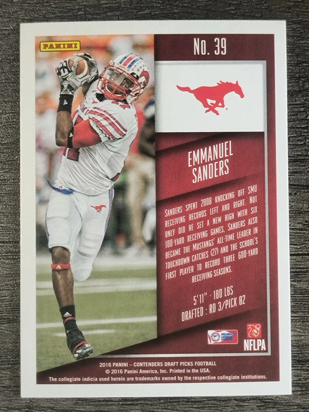 2016 Panini Contenders Draft Picks #39 Emmanuel Sanders