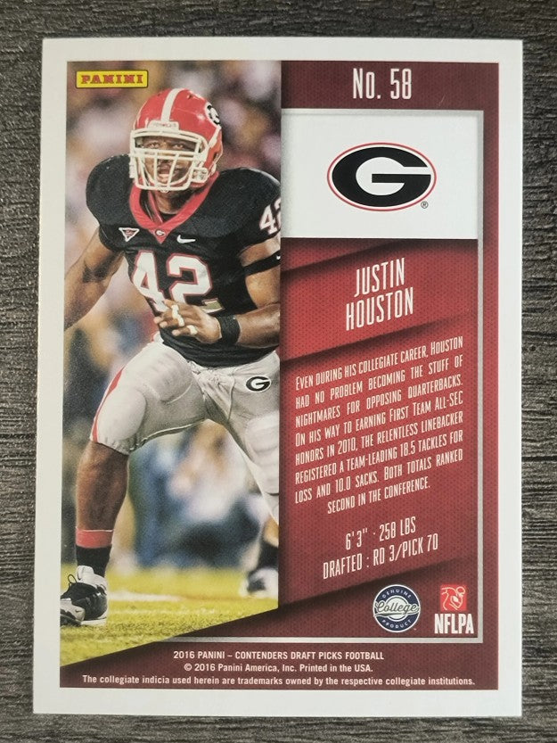 2016 Panini Contenders Draft Picks #58 Justin Houston