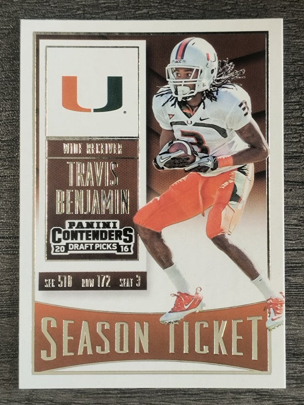 2016 Panini Contenders Draft Picks #97 Travis Benjamin