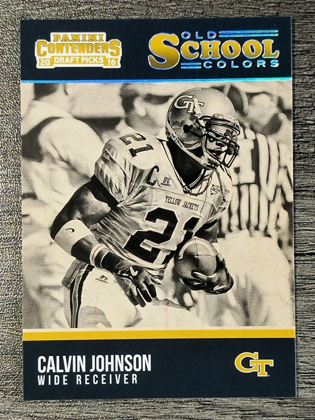2016 Panini Contenders Draft Picks Old School Colors #7 Calvin Johnson