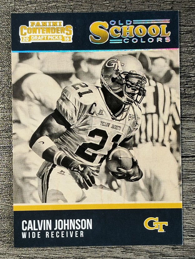 2016 Panini Contenders Draft Picks Old School Colors #7 Calvin Johnson