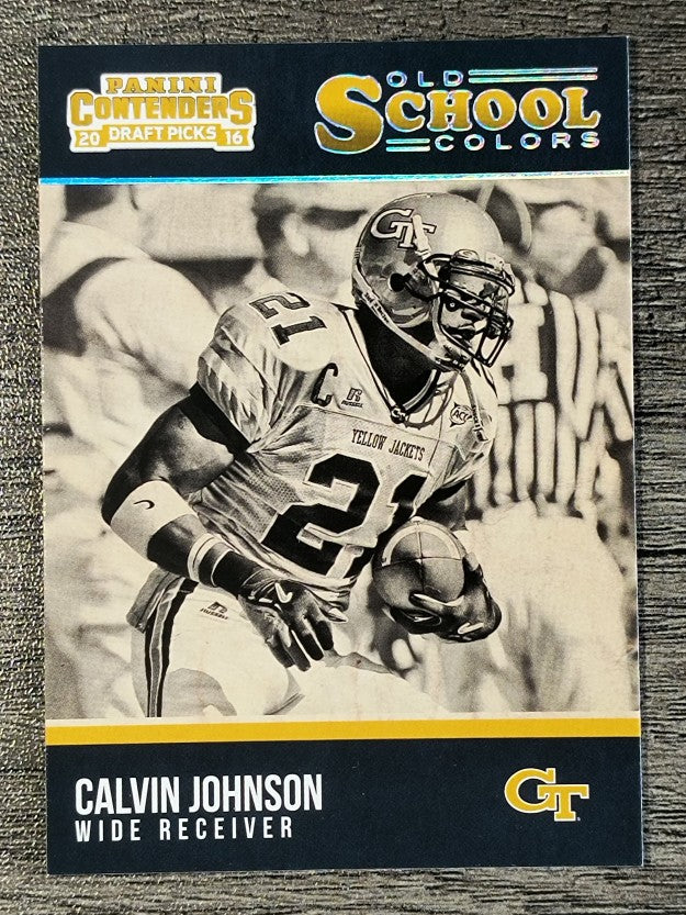 2016 Panini Contenders Draft Picks Old School Colors #7 Calvin Johnson