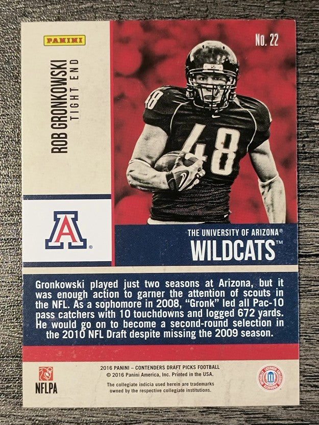 2016 Panini Contenders Draft Picks Old School Colors #22 Rob Gronkowski