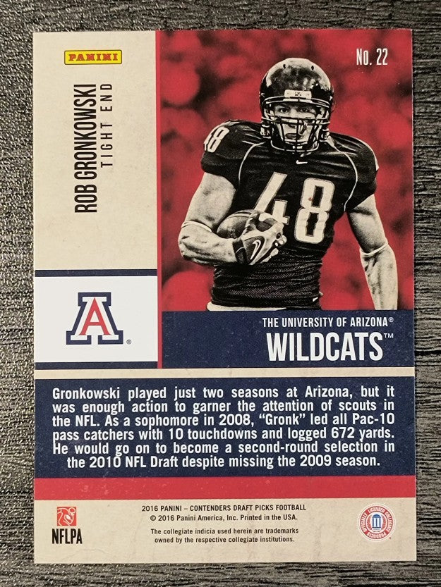 2016 Panini Contenders Draft Picks Old School Colors #22 Rob Gronkowski