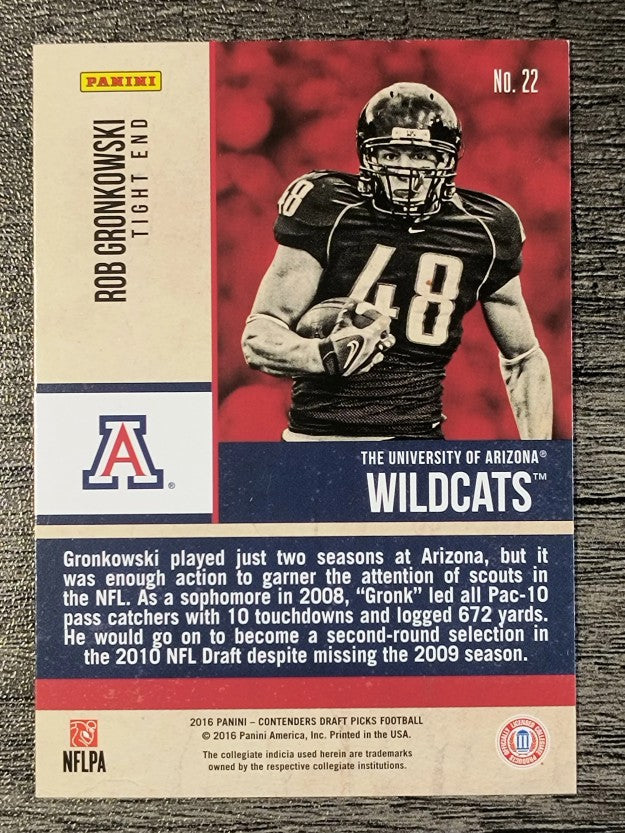 2016 Panini Contenders Draft Picks Old School Colors #22 Rob Gronkowski