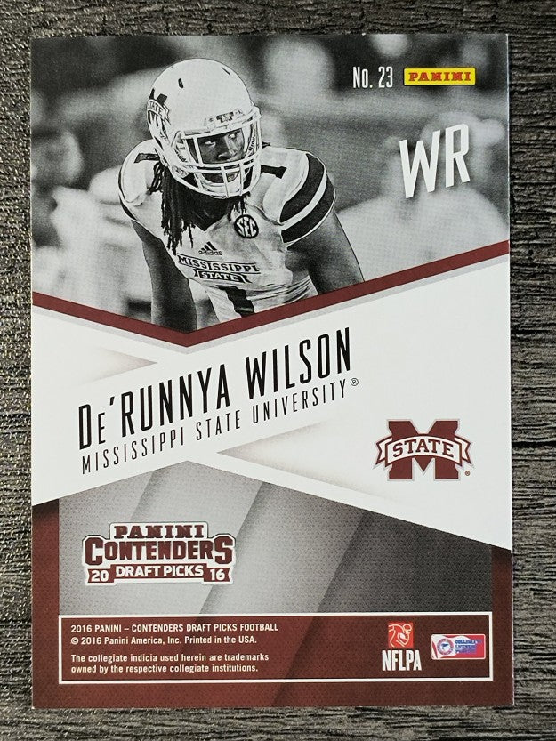 2016 Panini Contenders Draft Picks School Colors #23 De'Runnya Wilson