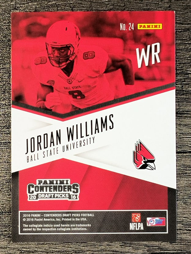 2016 Panini Contenders Draft Picks School Colors #24 Jordan Williams
