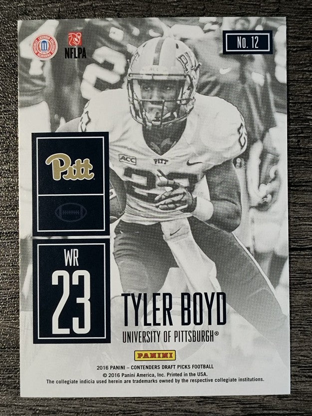 2016 Panini Contenders Draft Picks Game Day Tickets #12 Tyler Boyd