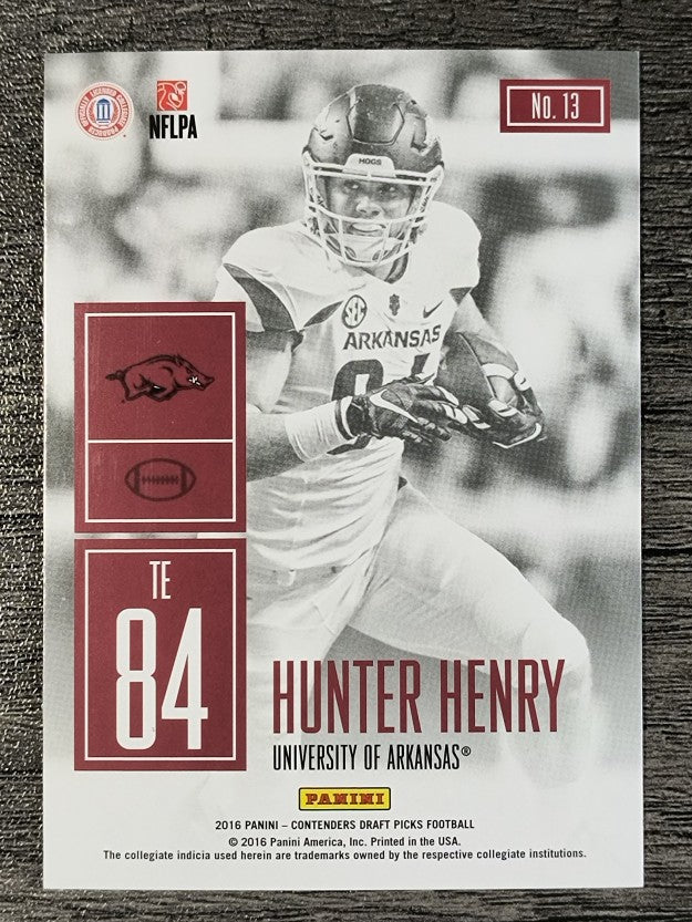 2016 Panini Contenders Draft Picks Game Day Tickets #13 Hunter Henry