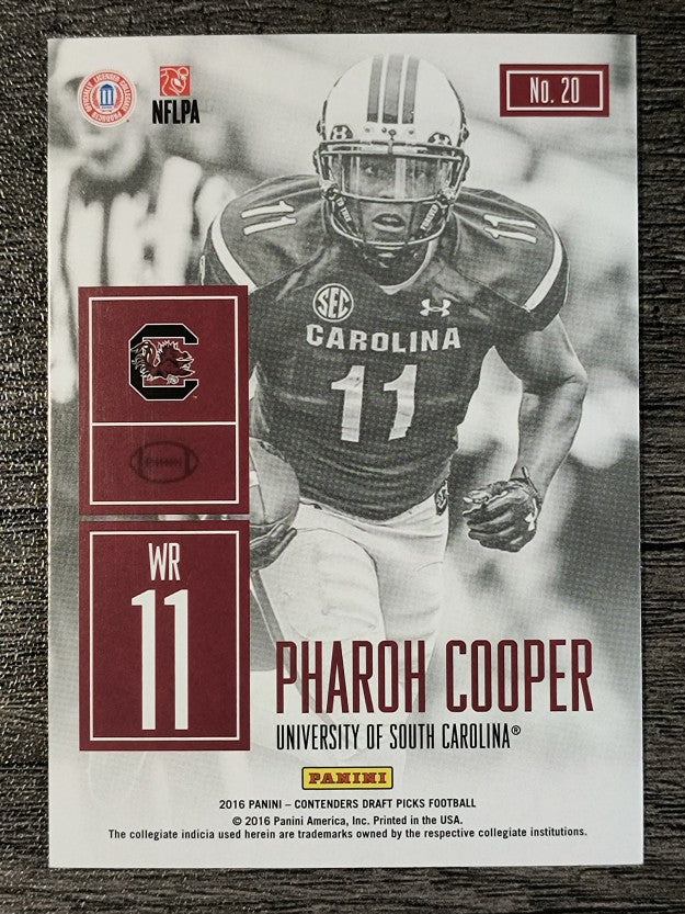 2016 Panini Contenders Draft Picks Game Day Tickets #20 Pharoh Cooper