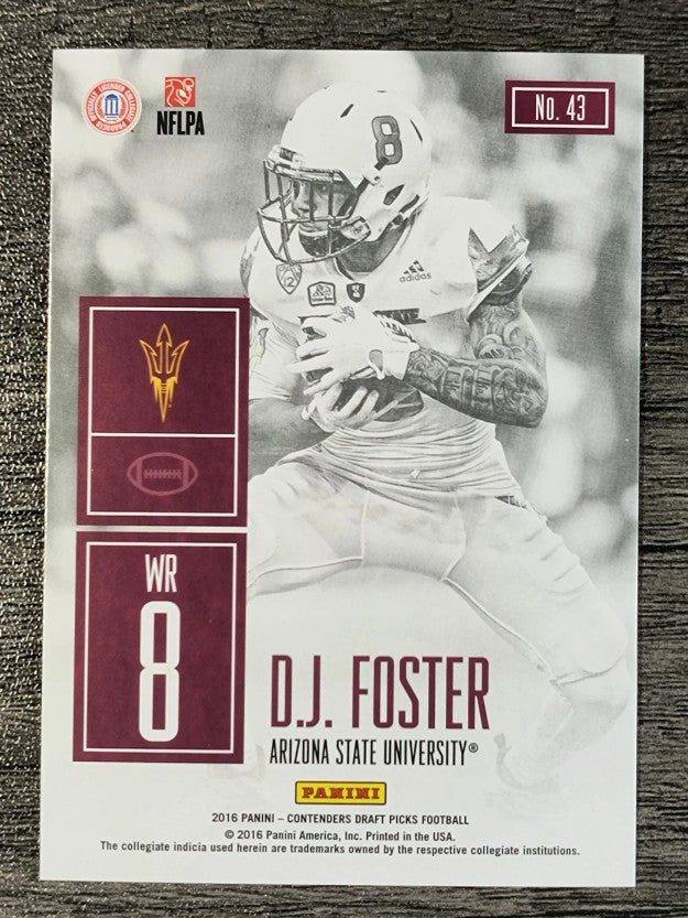 2016 Panini Contenders Draft Picks Game Day Tickets #43 D.J. Foster