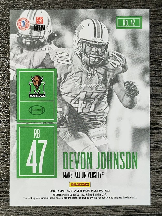 2016 Panini Contenders Draft Picks Game Day Tickets #42 Devon Johnson