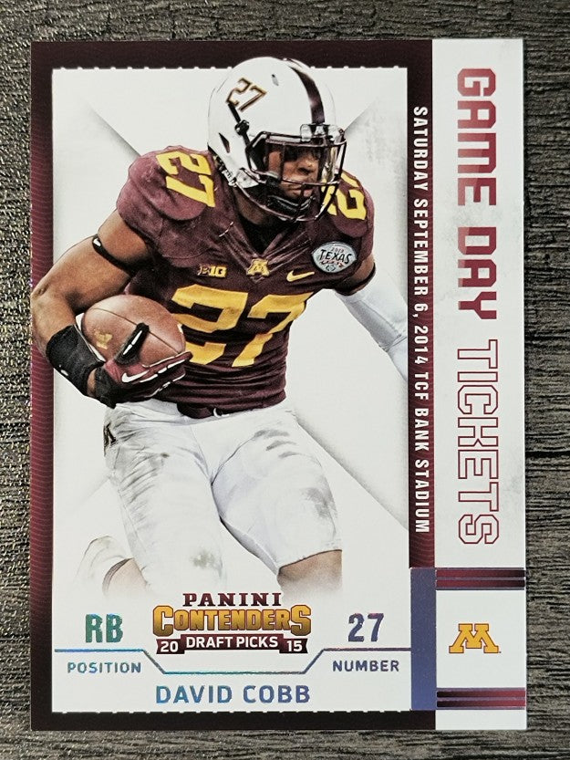 2015 Panini Contenders Draft Picks Game Day Tickets #13 David Cobb