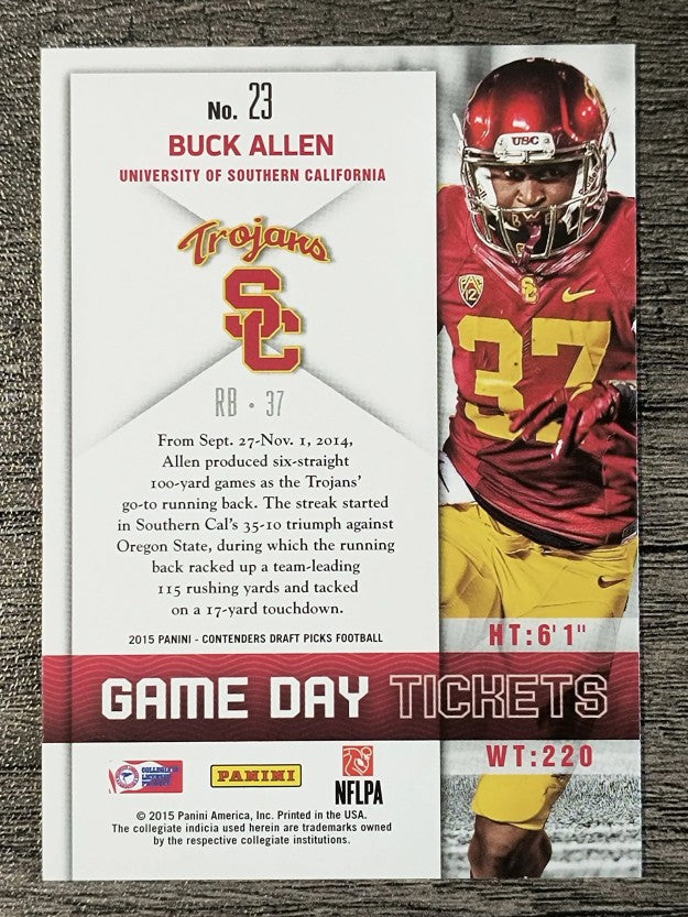 2015 Panini Contenders Draft Picks Game Day Tickets #23 Buck Allen