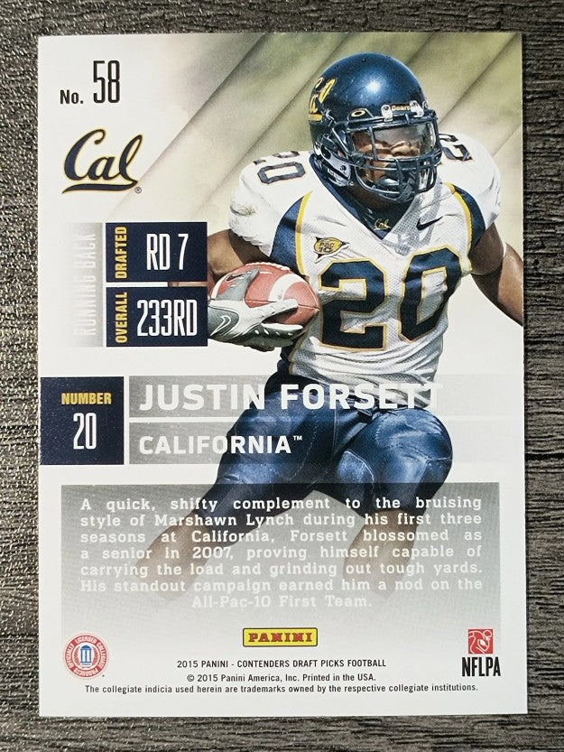 2015 Panini Contenders Draft Picks #58 Justin Forsett
