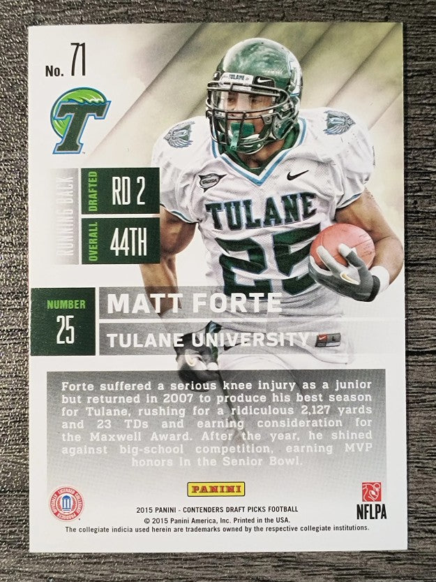 2015 Panini Contenders Draft Picks #71 Matt Forte
