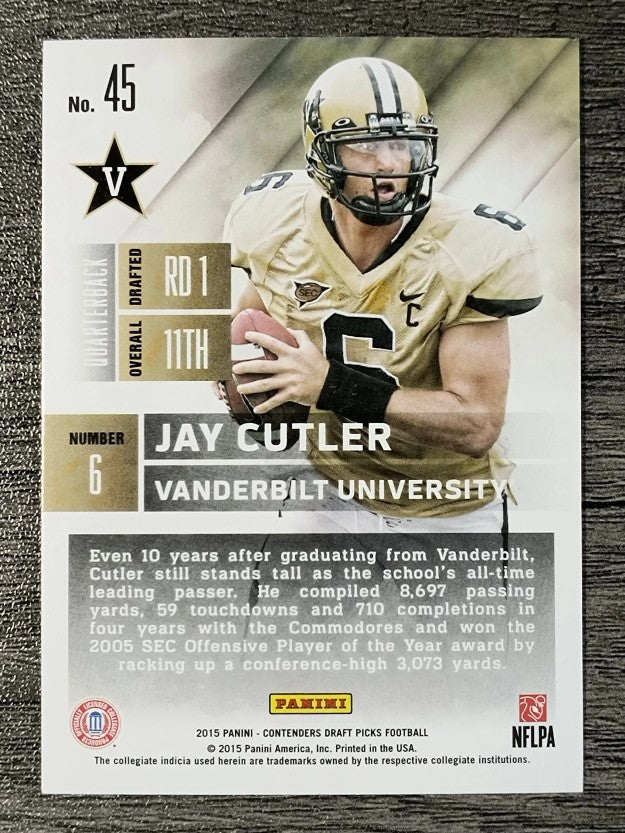 2015 Panini Contenders Draft Picks #45 Jay Cutler