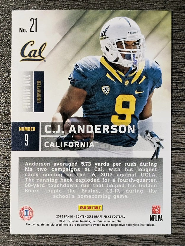 2015 Panini Contenders Draft Picks #21 C.J. Anderson