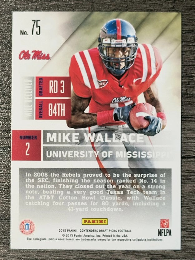 2015 Panini Contenders Draft Picks #75 Mike Wallace
